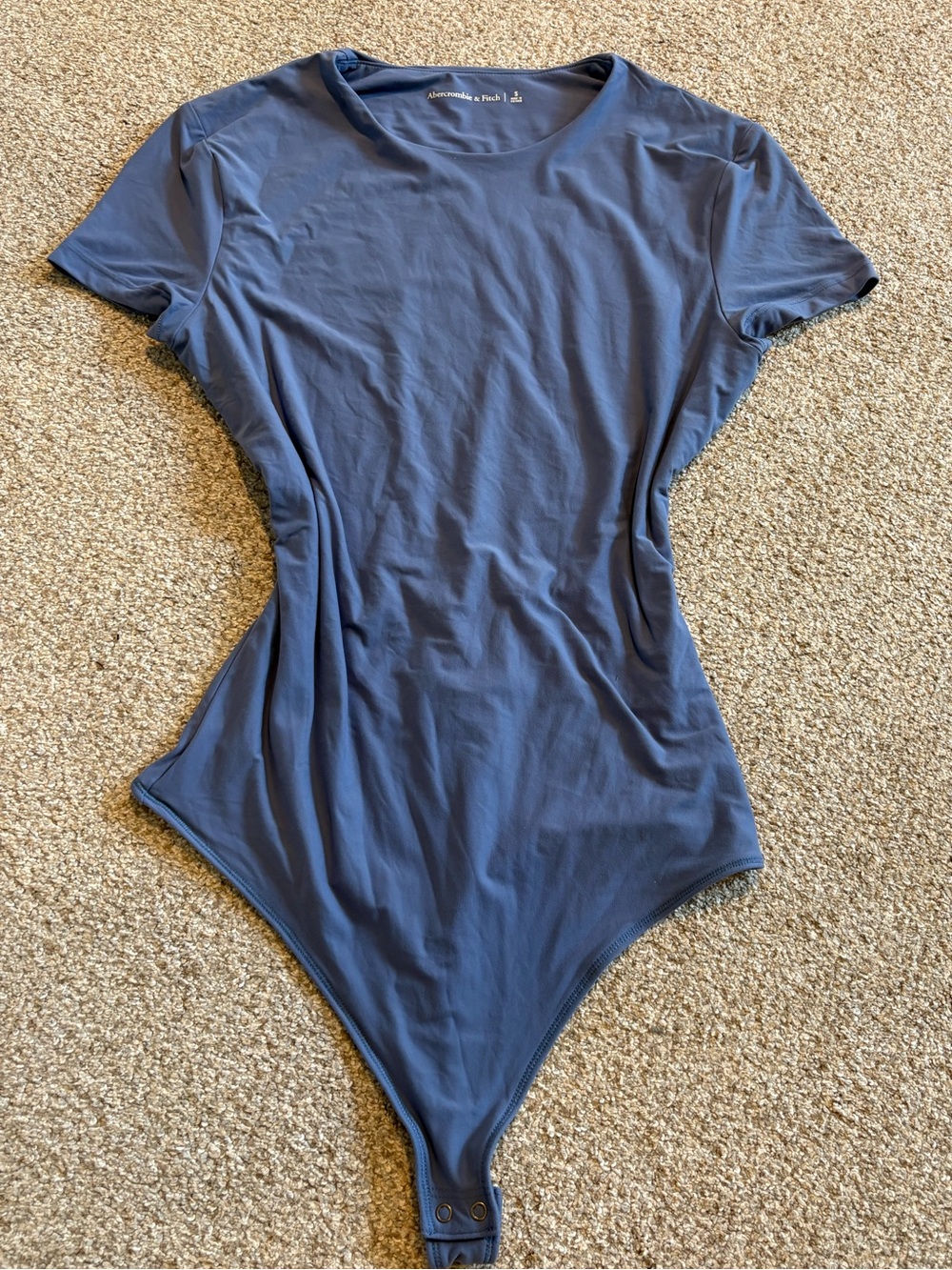 Abercrombie & Fitch Slate Blue Short Sleeve Bodysuit
